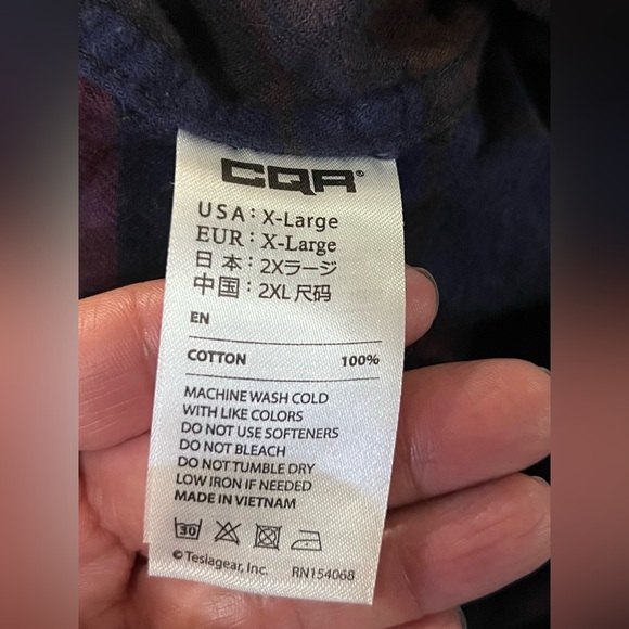 Cotton Plaid Flannel Button Up Shirt w/ Corduroy Cuffs Fall Casual Winter Layer - Picture 7 of 7